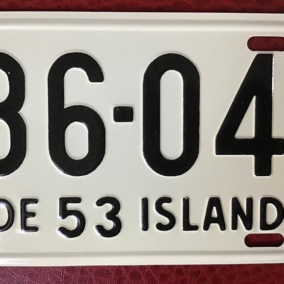 Vintage 1953 License Plate Rhode Island State Bicycle Mini Metal - Picture 4 of 8